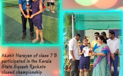 Winner of Kerala State Squash Rackets Closed Championship 2022-23
