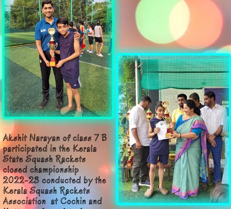 Winner of Kerala State Squash Rackets Closed Championship 2022-23