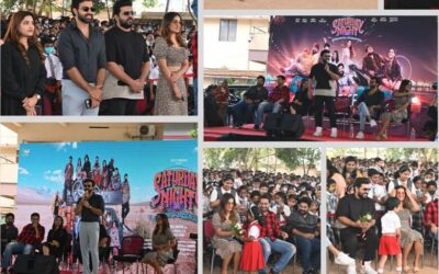 Visit of the cast and crew of the film “Saturday Night”